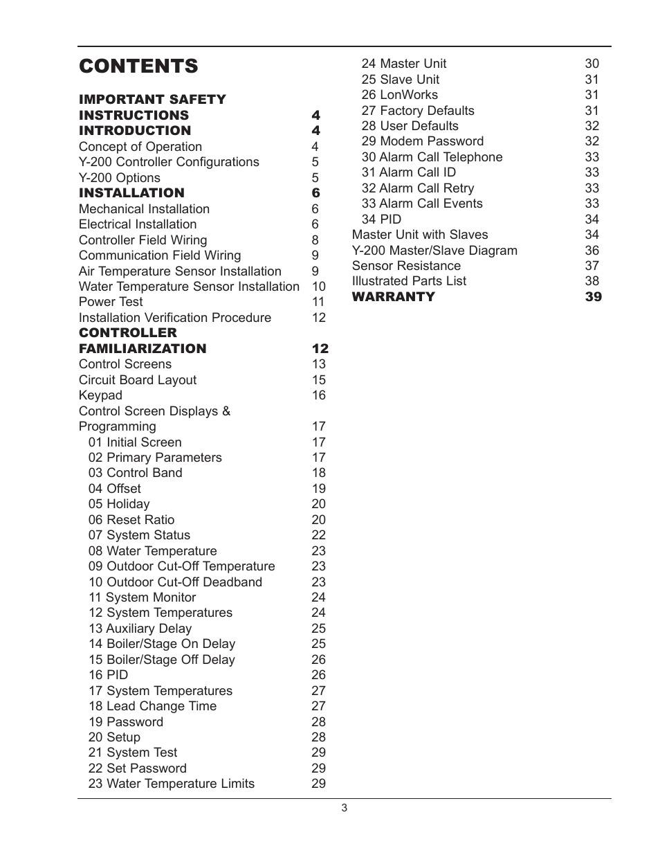 Raypak Y-200 User Manual | Page 3 / 40