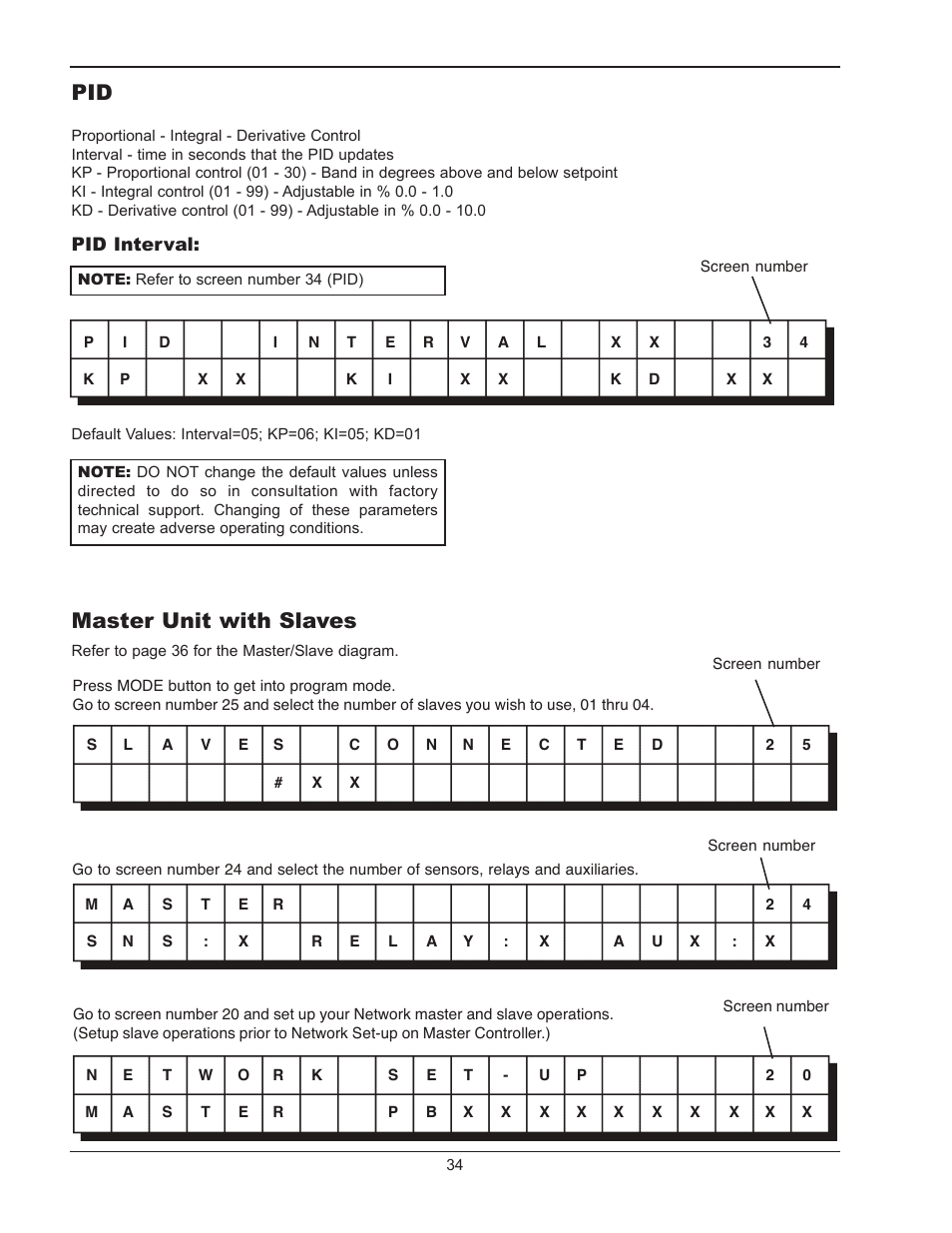 Master unit with slaves | Raypak Y-200 User Manual | Page 34 / 40