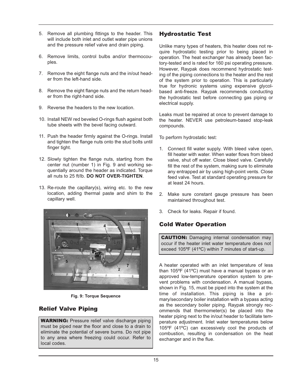 Raypak HIDELTA 992B User Manual | Page 15 / 68