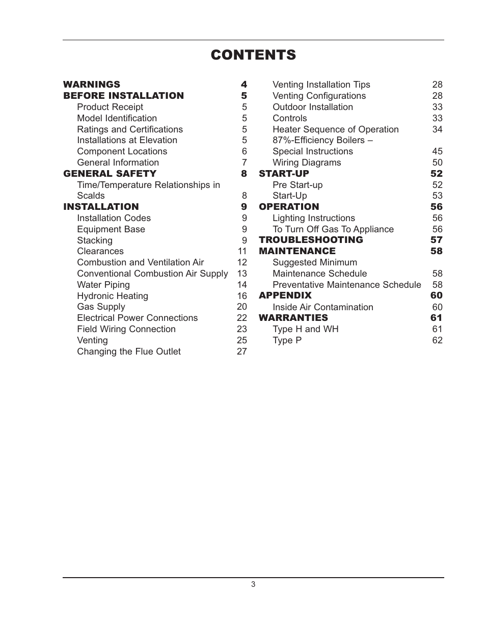 Raypak HIDELTA 992B User Manual | Page 3 / 68