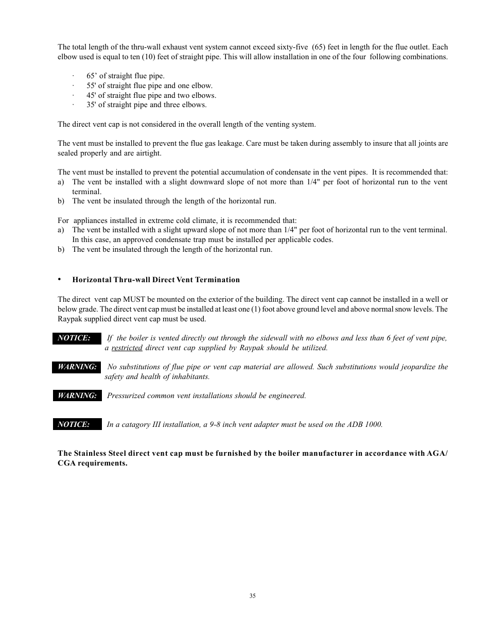 Raypak 750 User Manual | Page 35 / 74