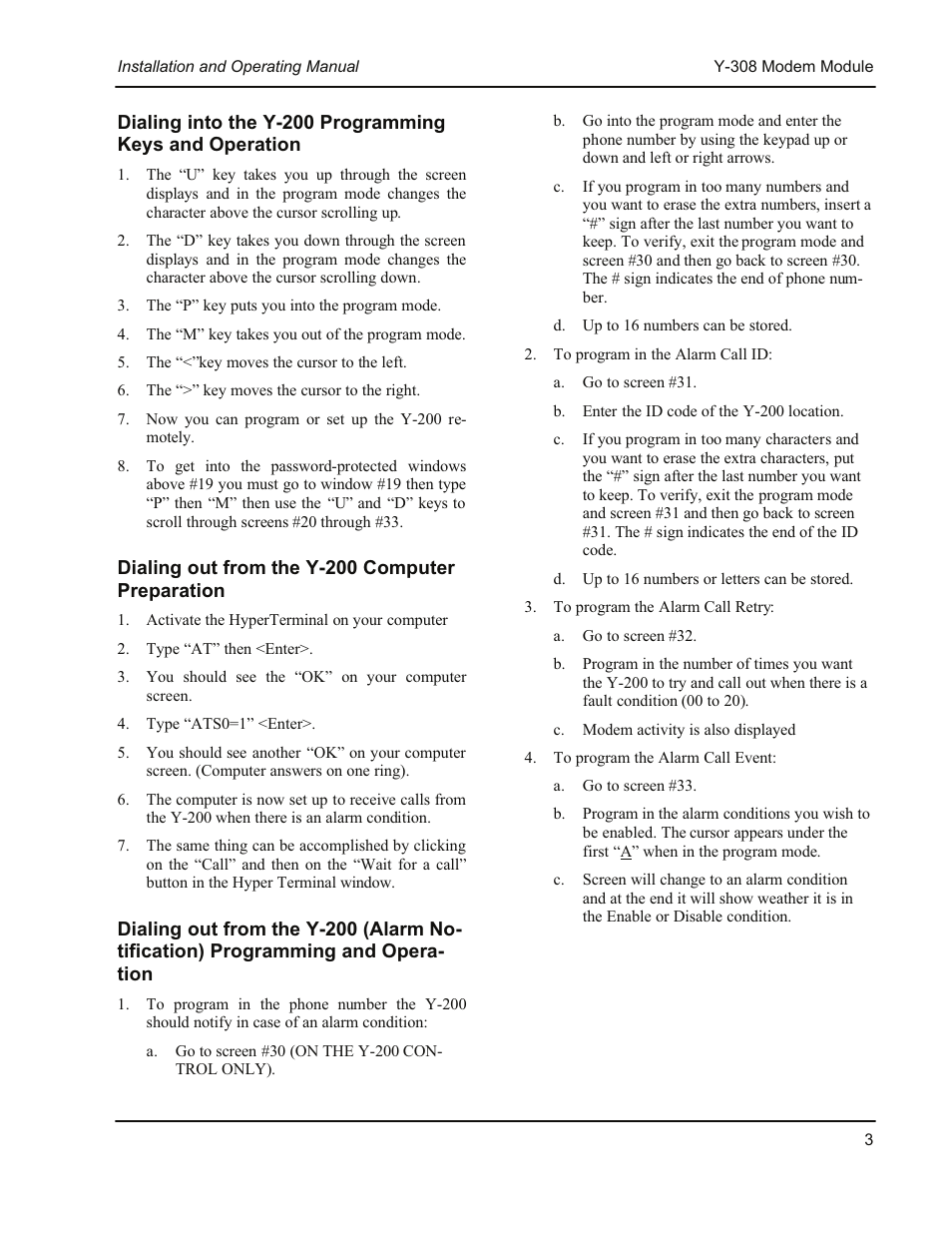 Raypak 56K Modem Module Y-308 User Manual | Page 4 / 6