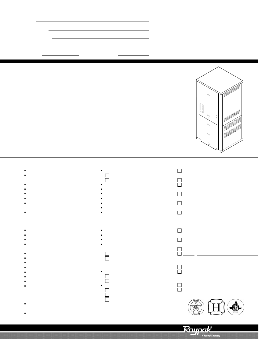 Raypak 751-1501 User Manual | 2 pages