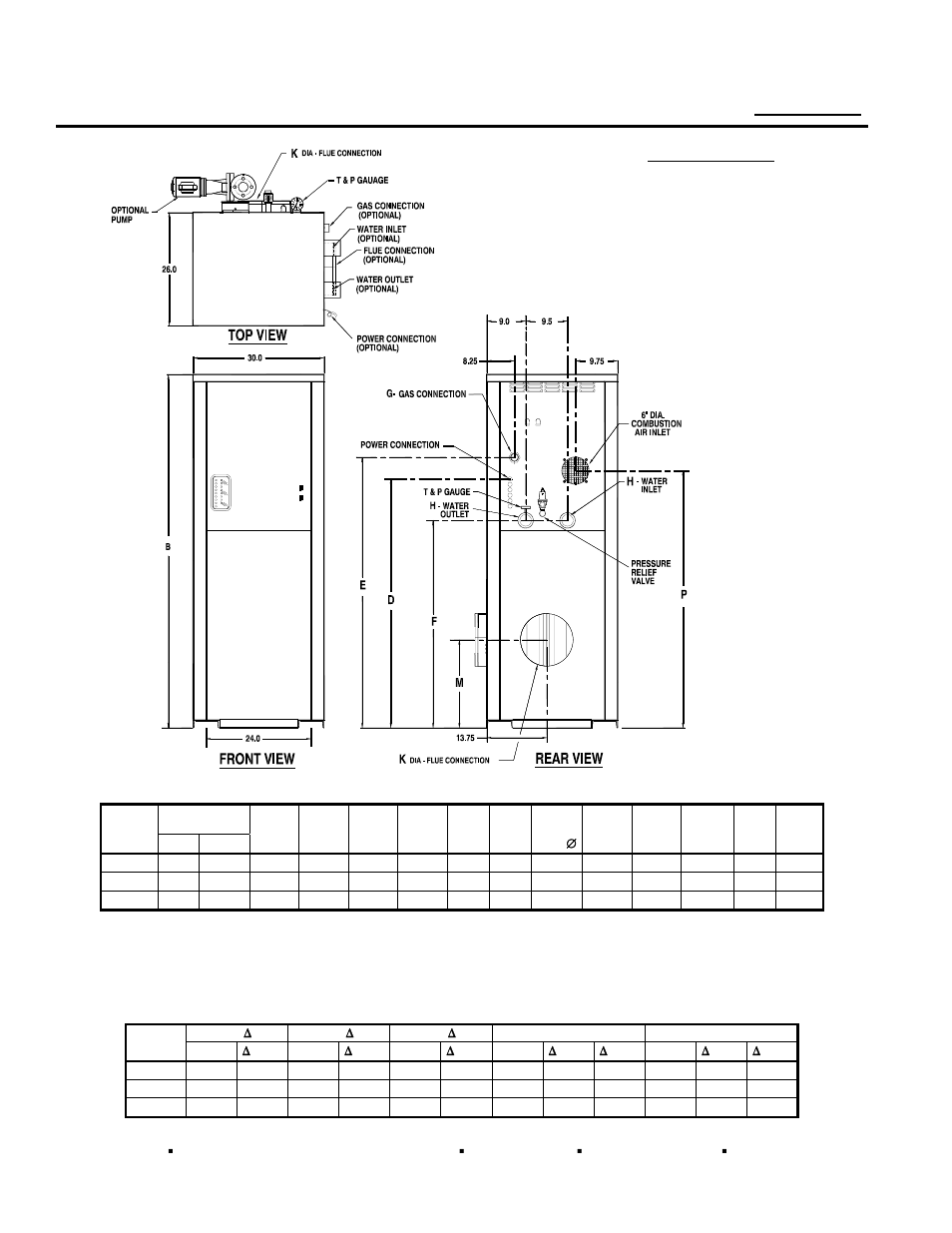 Adb – type h, Model | Raypak 751-1501 User Manual | Page 2 / 2