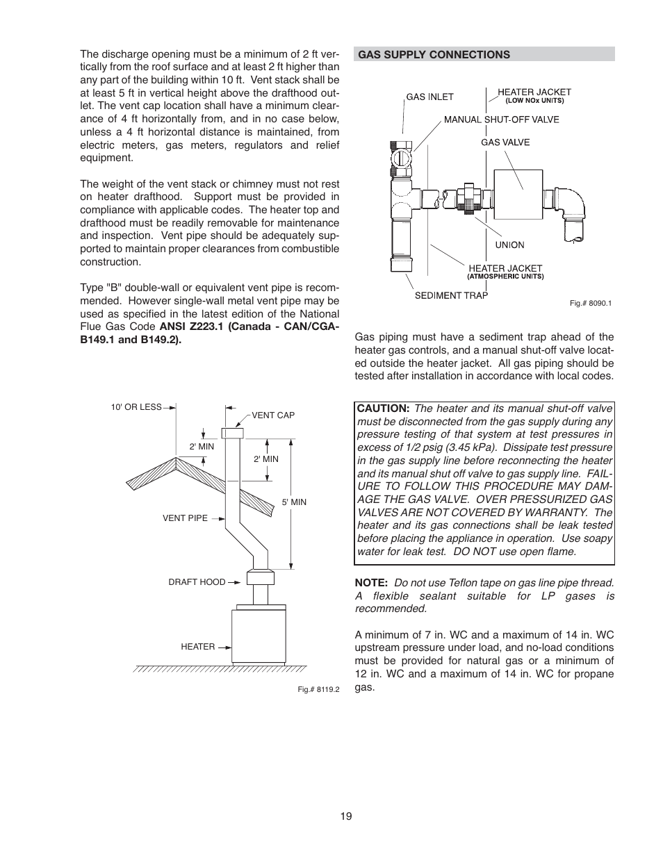 Raypak 266A User Manual | Page 19 / 55