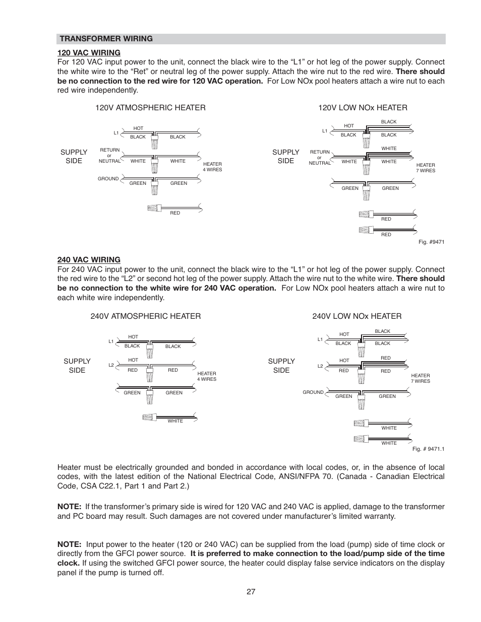 Raypak 266A User Manual | Page 27 / 55