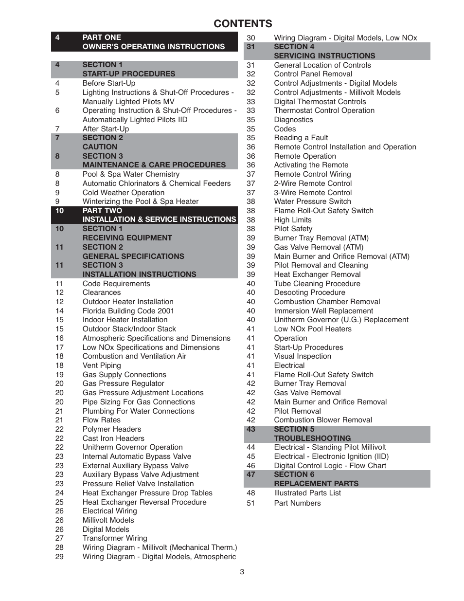 Raypak 266A User Manual | Page 3 / 55