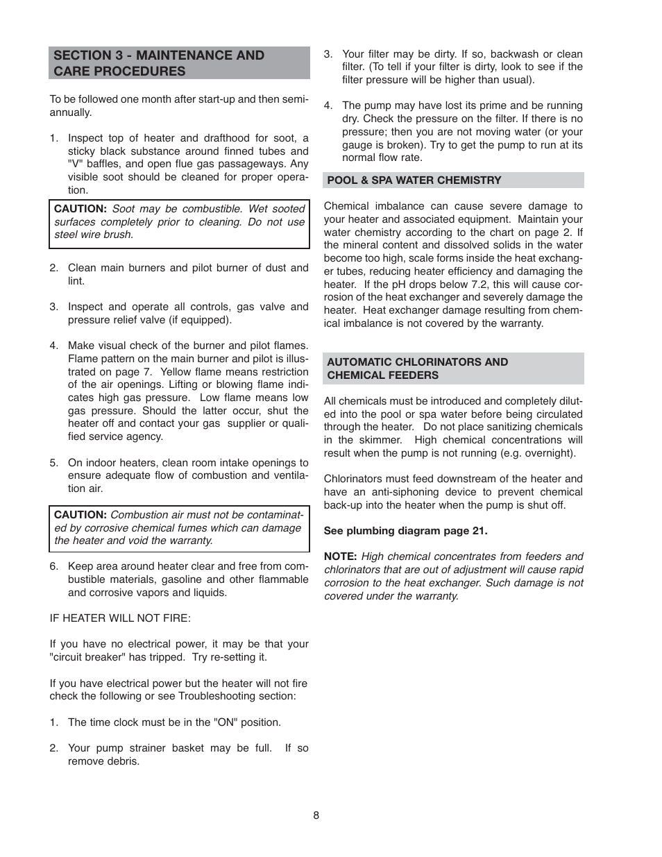 Raypak 266A User Manual | Page 8 / 55