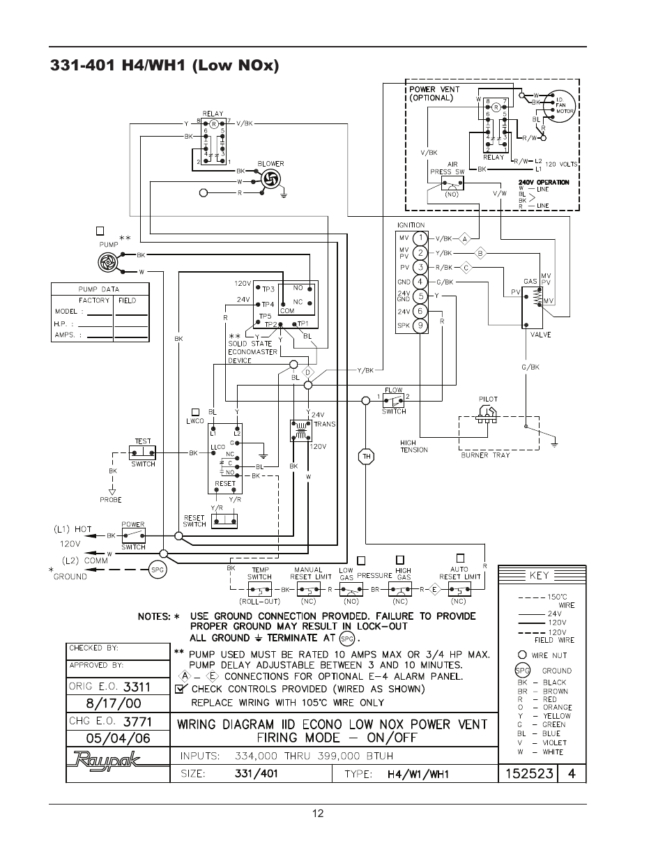 Raypak 400/401 User Manual | Page 12 / 16