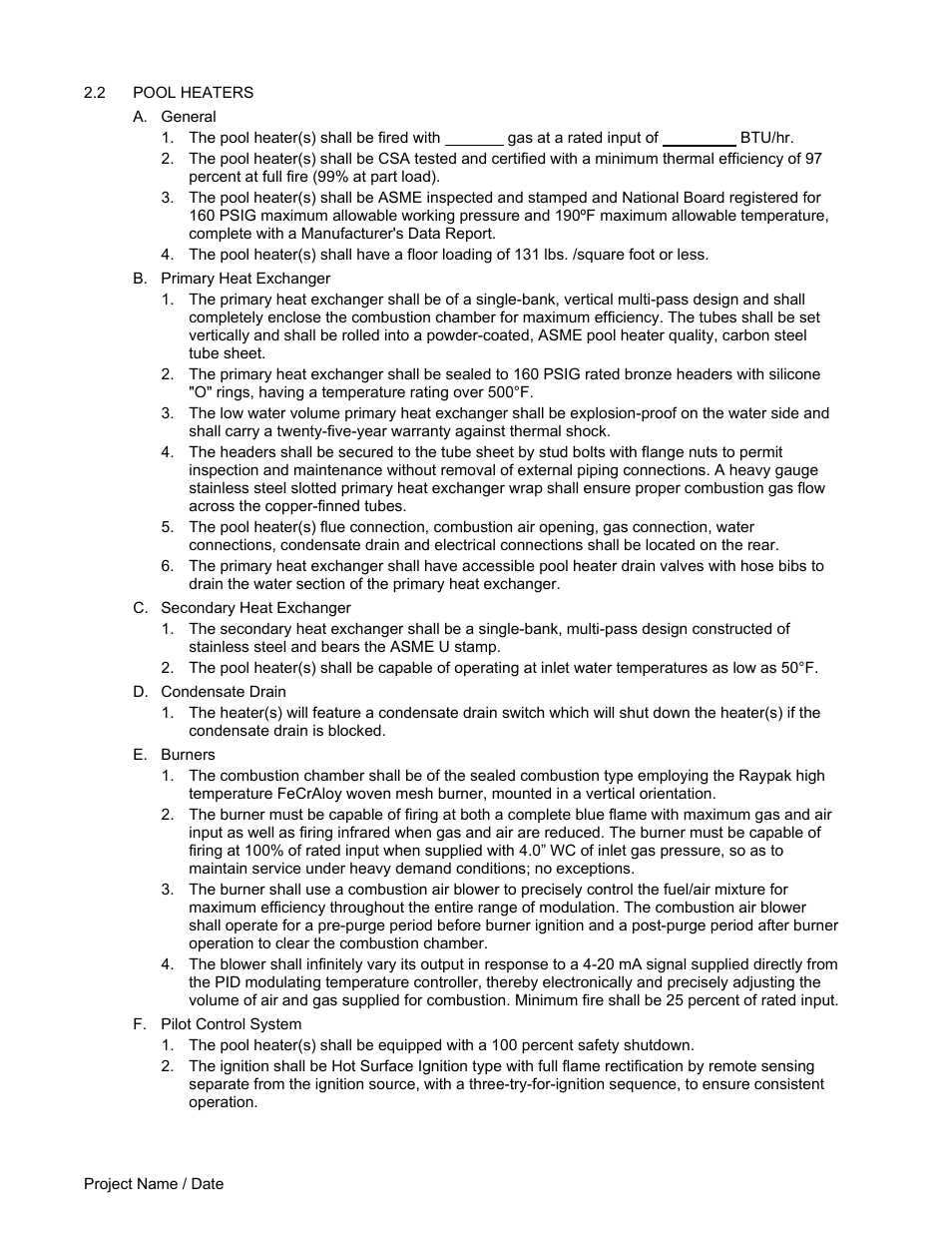 Raypak XTHERM 1005 User Manual | Page 2 / 5