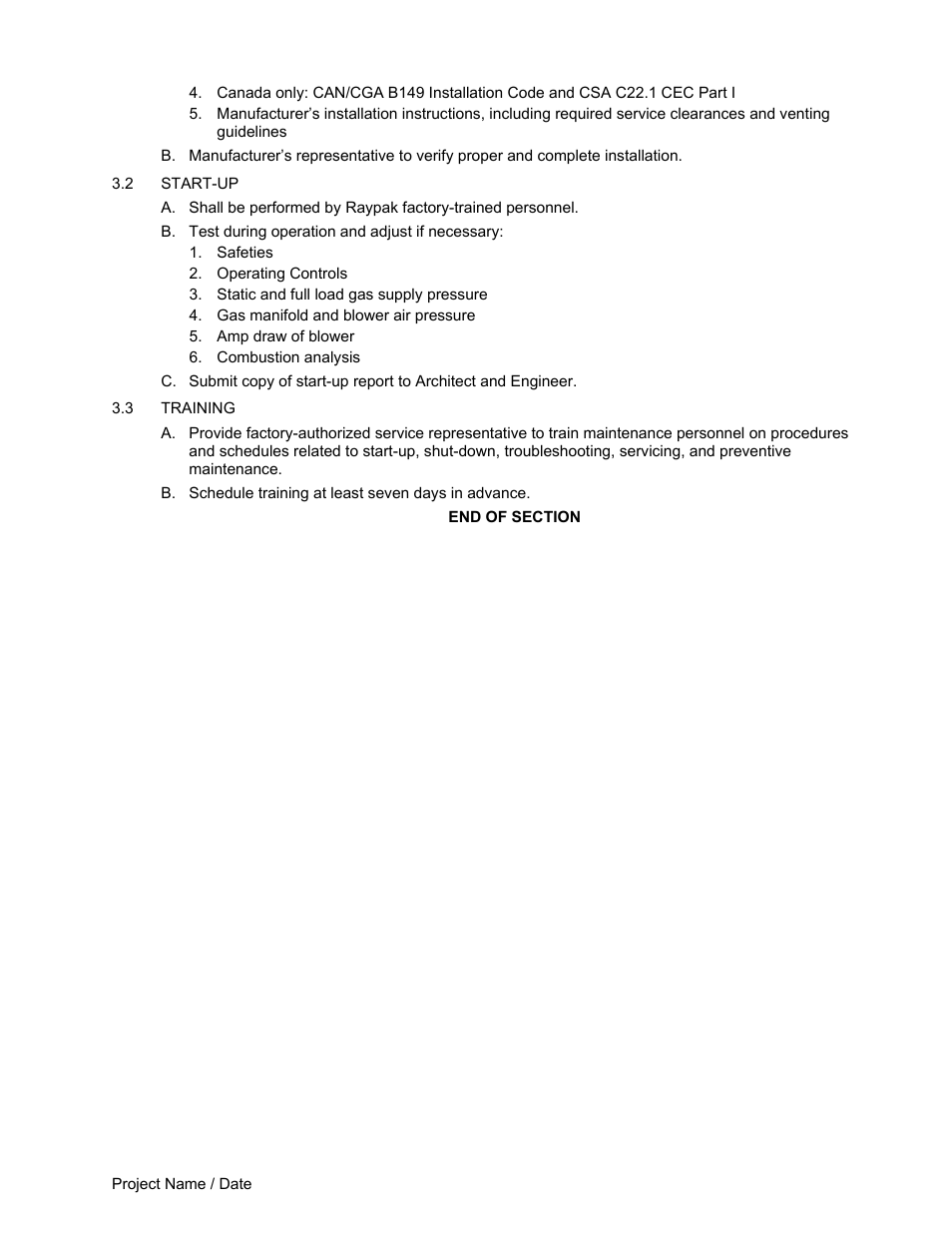 Raypak XTHERM 1005 User Manual | Page 5 / 5