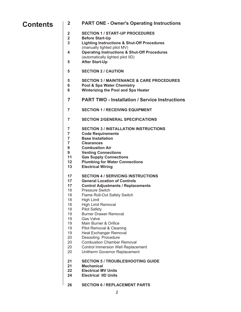 Raypak 055B User Manual | Page 2 / 32