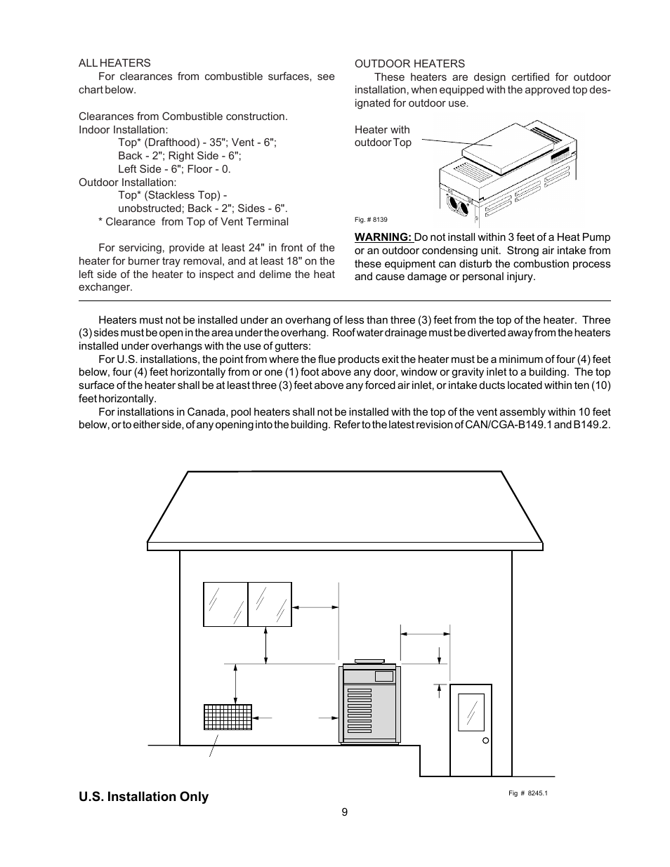 U.s. installation only | Raypak 055B User Manual | Page 9 / 32