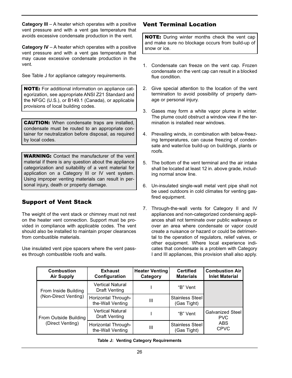 Raypak WH & P L W User Manual | Page 26 / 64