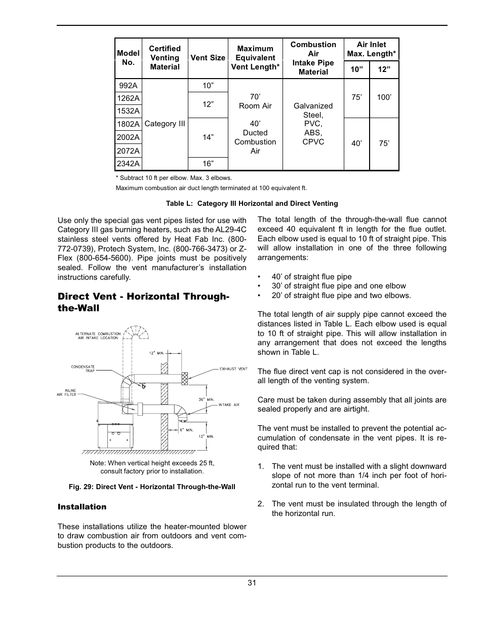 Raypak WH & P L W User Manual | Page 31 / 64