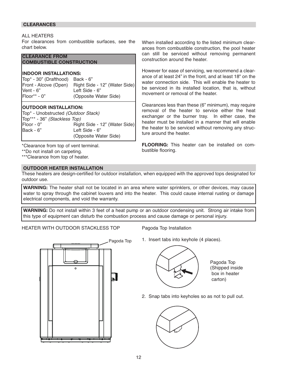 Raypak 336A User Manual | Page 12 / 55