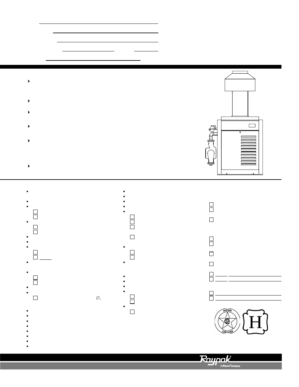 Raypak 182-400 User Manual | 2 pages