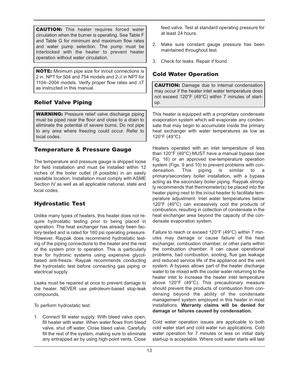 Raypak MVB 5042004 User Manual | Page 13 / 56