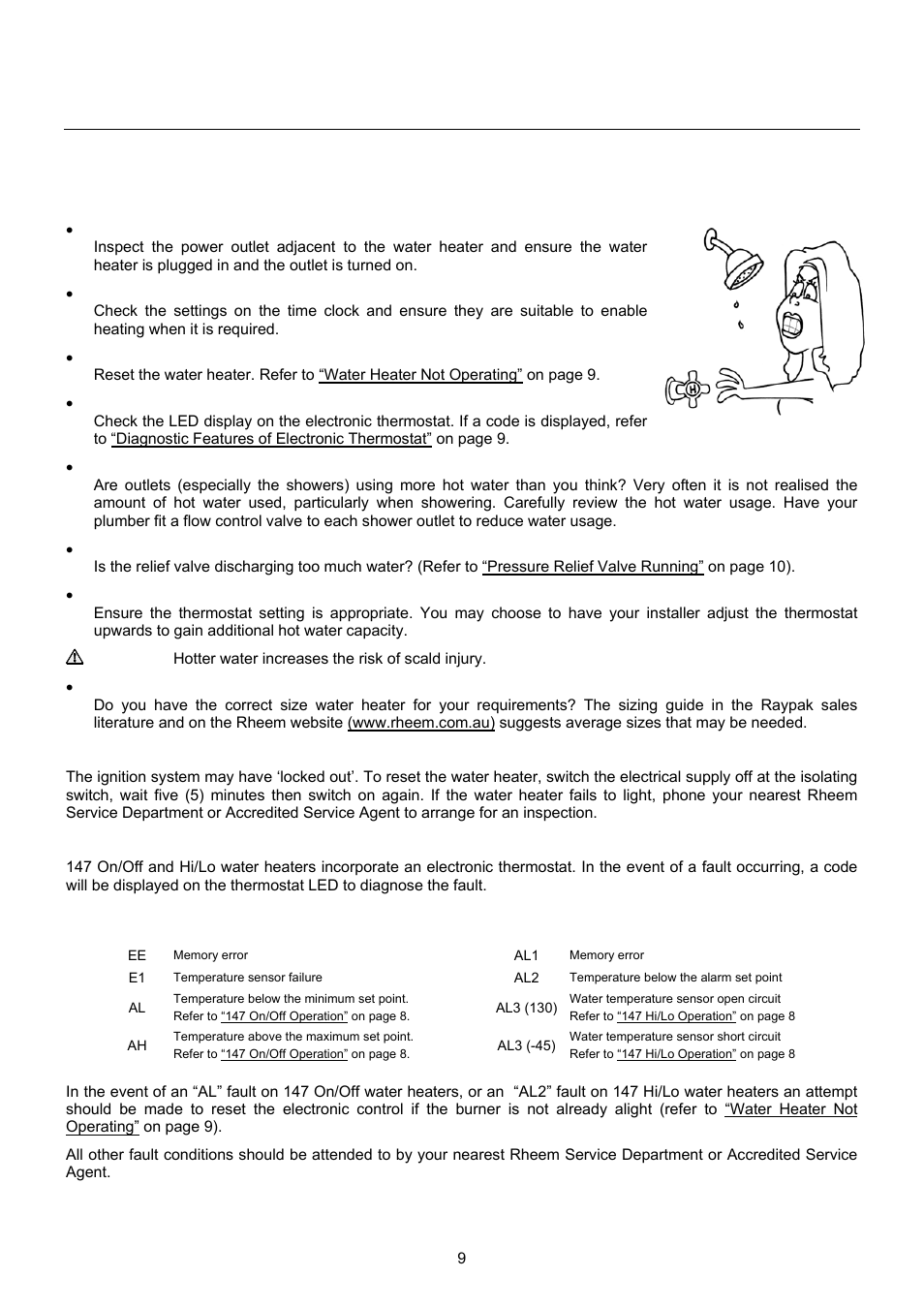 Save a service call | Raypak B0109 User Manual | Page 9 / 43