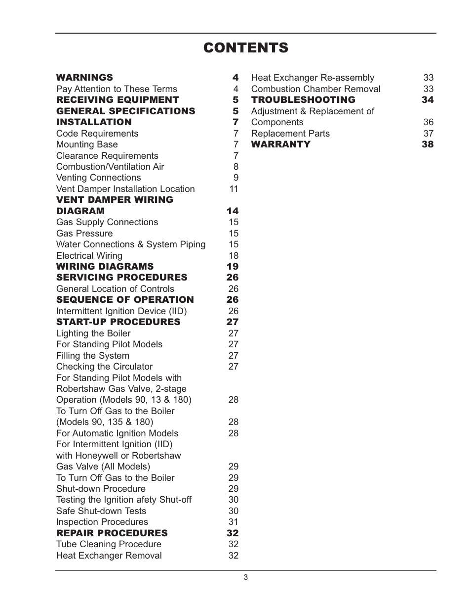 Raypak RAYTHERM 0135B User Manual | Page 3 / 40