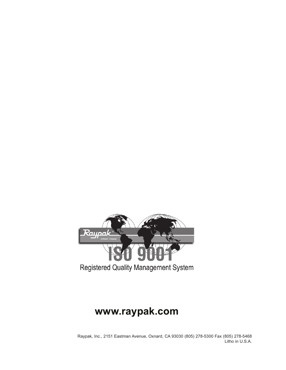 Raypak WH 0195A User Manual | Page 28 / 28