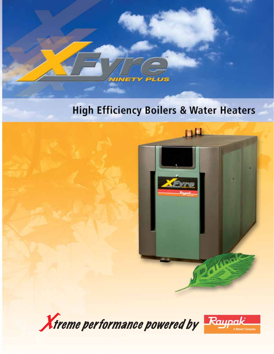 Raypak XFYRE NINETY PLUS 500 User Manual | 8 pages