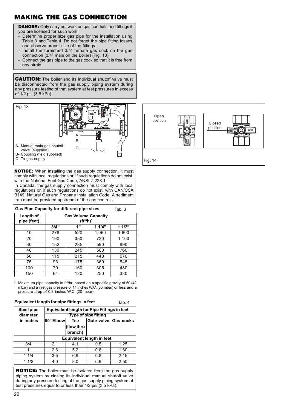 Making the gas connection | Raypak XPAK 85 User Manual | Page 22 / 68