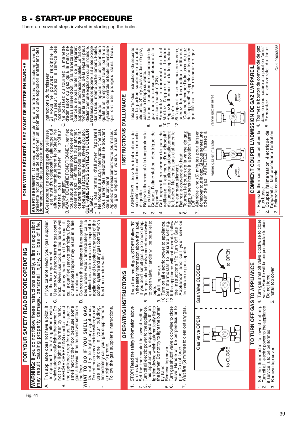 8 - start-up procedure | Raypak XPAK 85 User Manual | Page 39 / 68