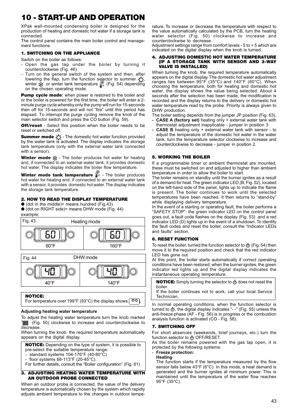 10 - start-up and operation | Raypak XPAK 85 User Manual | Page 43 / 68