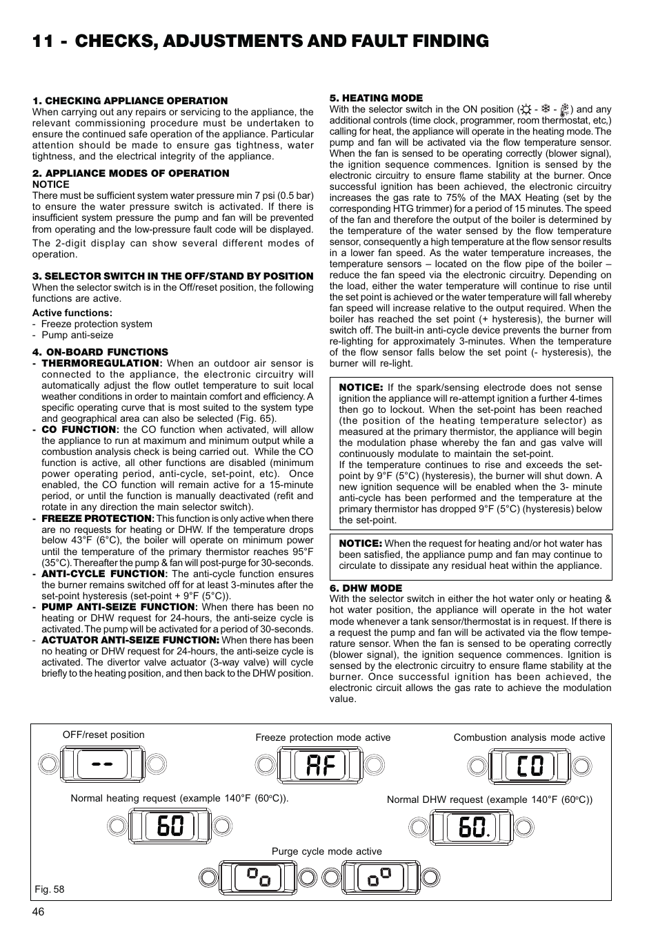 11 - checks, adjustments and fault finding | Raypak XPAK 85 User Manual | Page 46 / 68