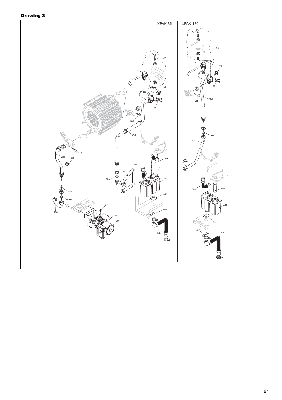 61 drawing 3 | Raypak XPAK 85 User Manual | Page 61 / 68