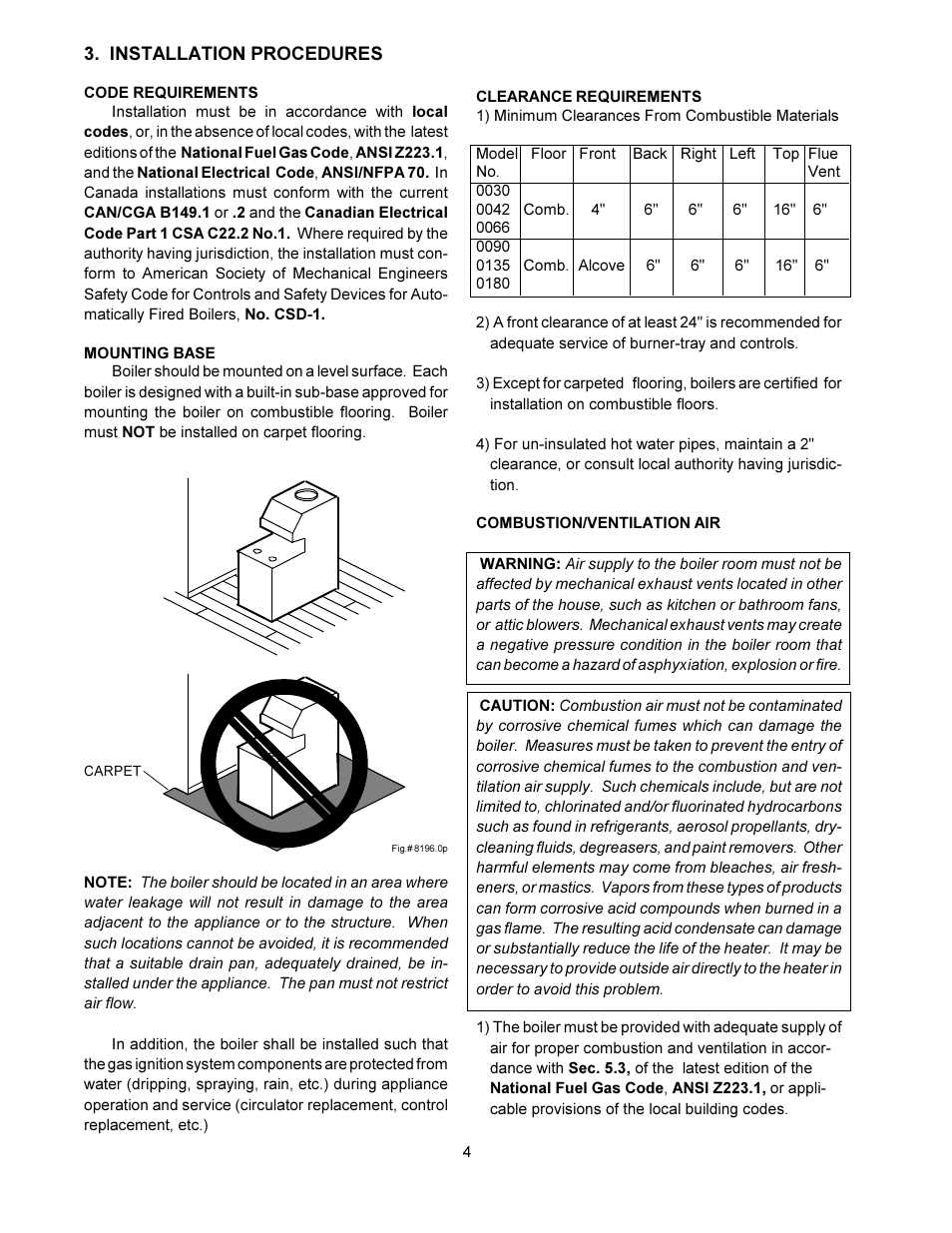 Raypak 0180B User Manual | Page 4 / 38
