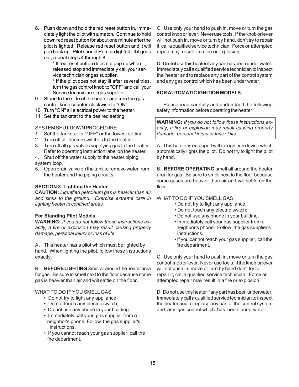 Raypak 135A User Manual | Page 15 / 28