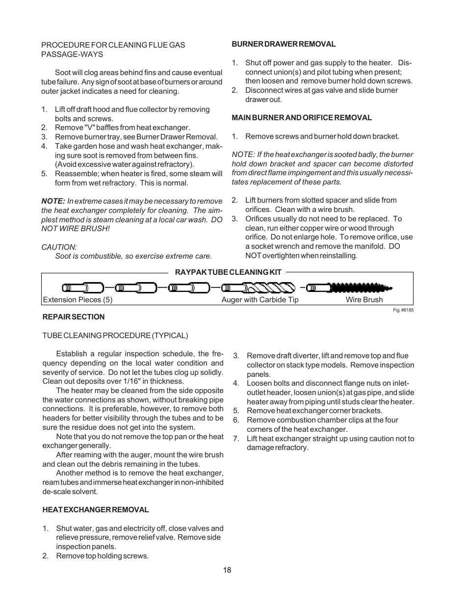 Raypak 135A User Manual | Page 18 / 28