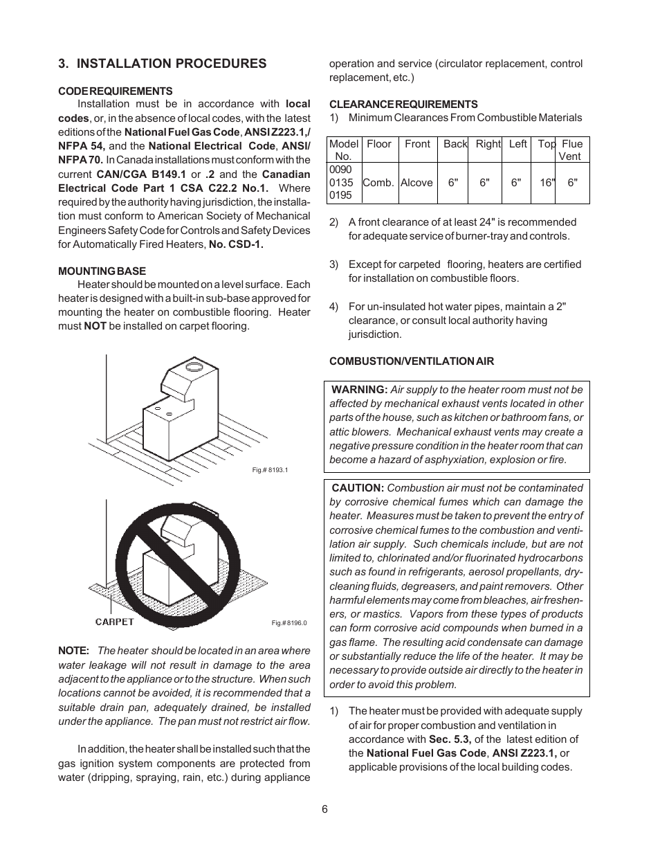 Raypak 135A User Manual | Page 6 / 28