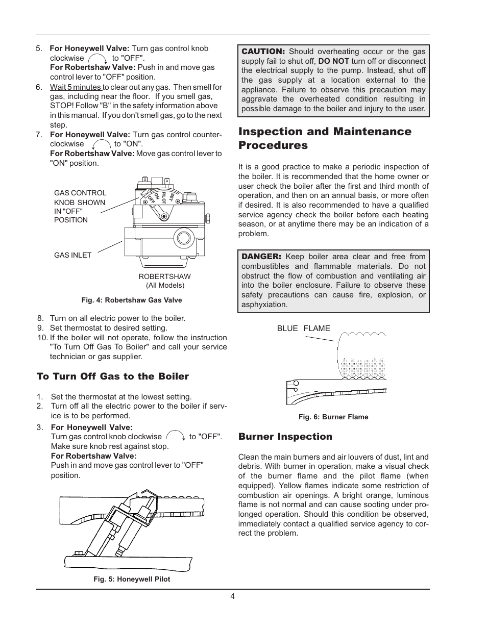 Inspection and maintenance procedures, Burner inspection | Raypak 0042B User Manual | Page 4 / 6