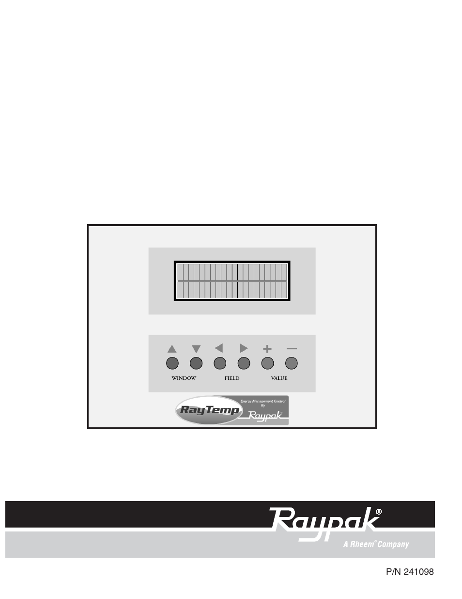 Raypak RayTemp Hot Water Energy Management Control User Manual | 30 pages