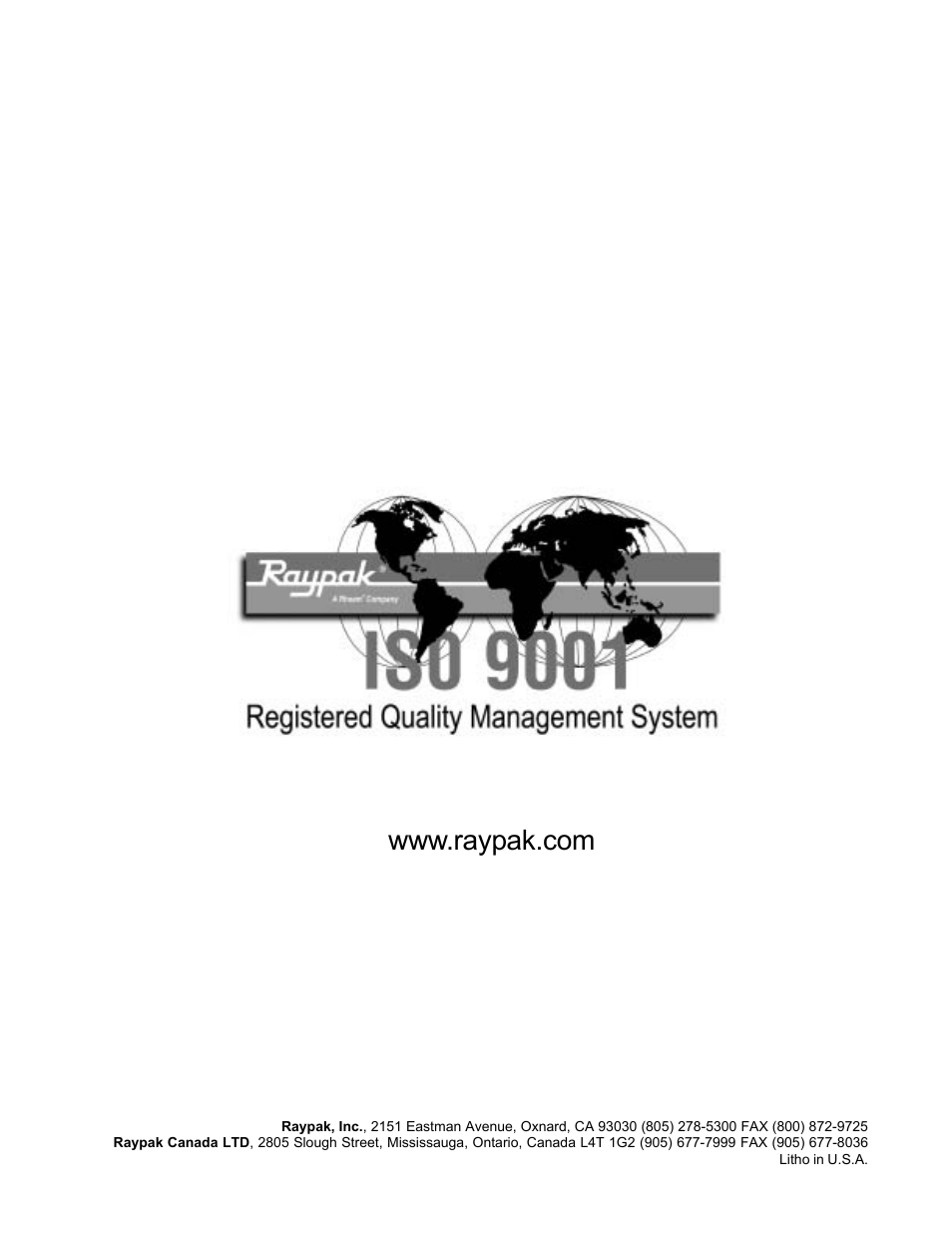 Raypak 0030B User Manual | Page 39 / 39