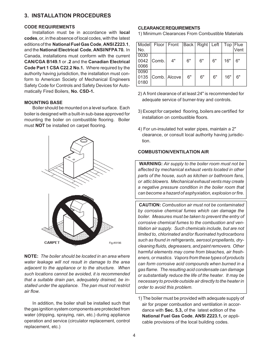 Raypak 0030B User Manual | Page 4 / 39