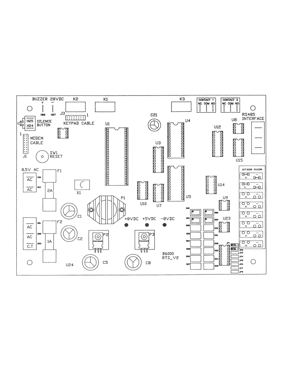 System control board | Raypak B6000 User Manual | Page 42 / 51