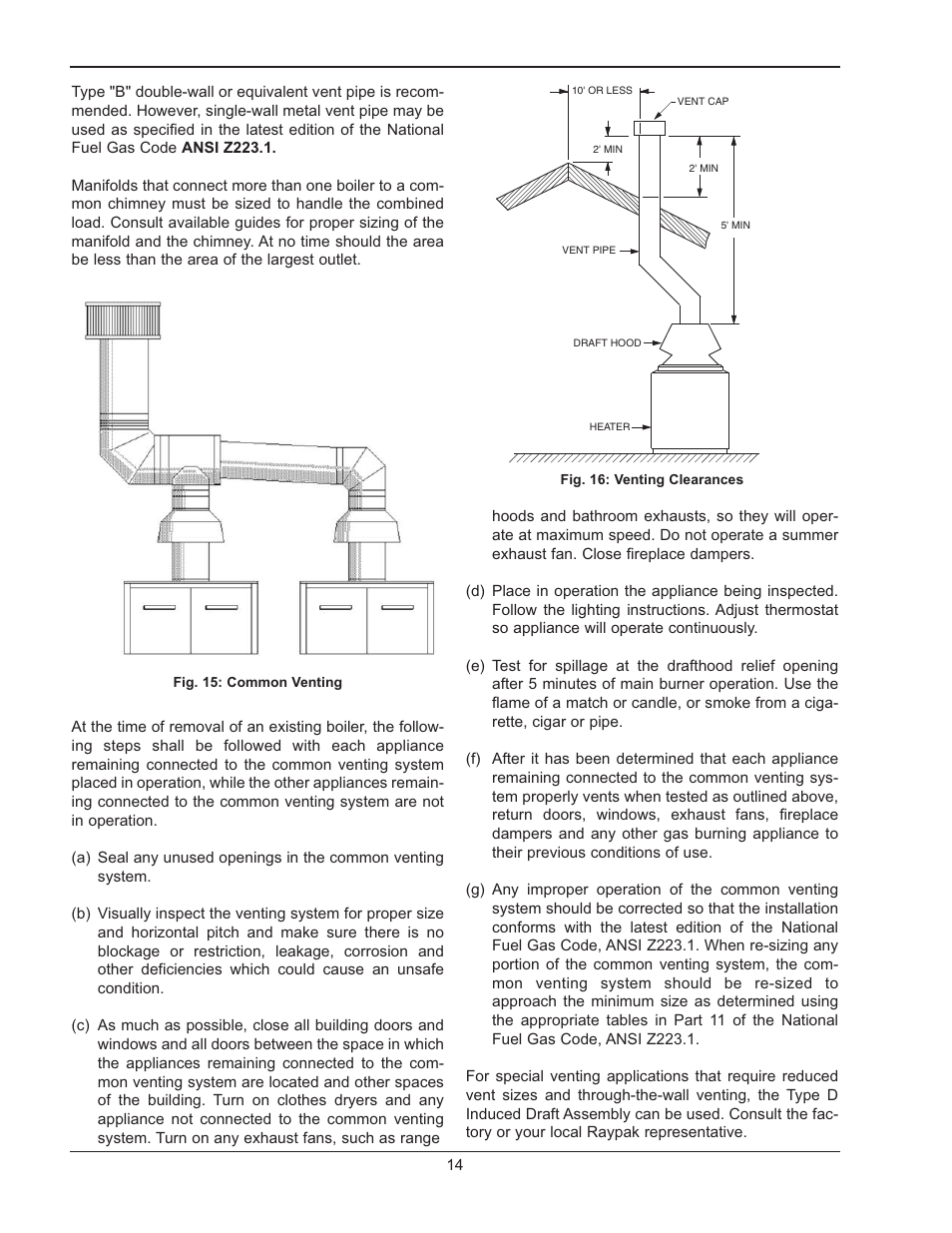 Raypak RAYTHERM 133-4001 User Manual | Page 14 / 44