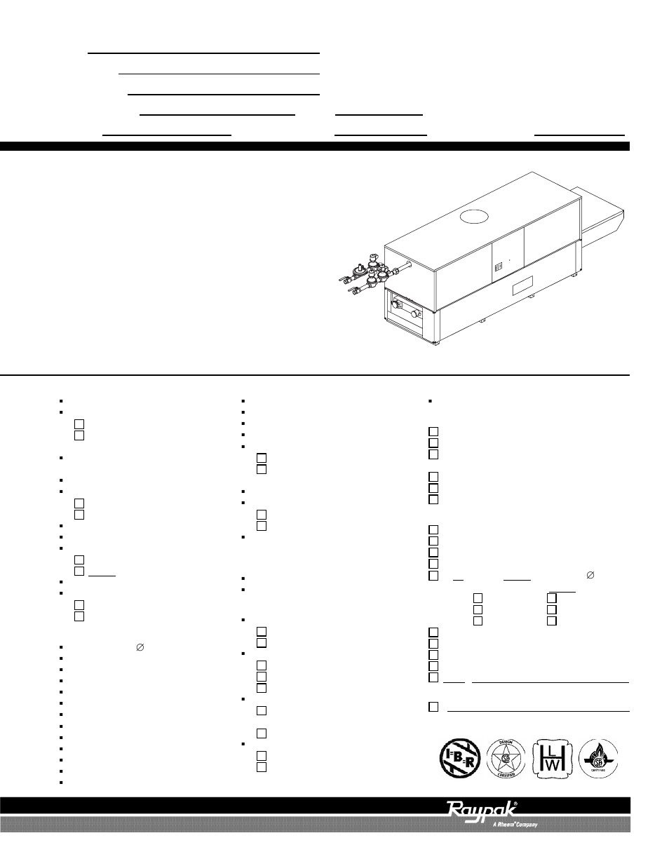 Raypak Dual-Fuel Hot Water Boilers 992BD-2342BD User Manual | 2 pages