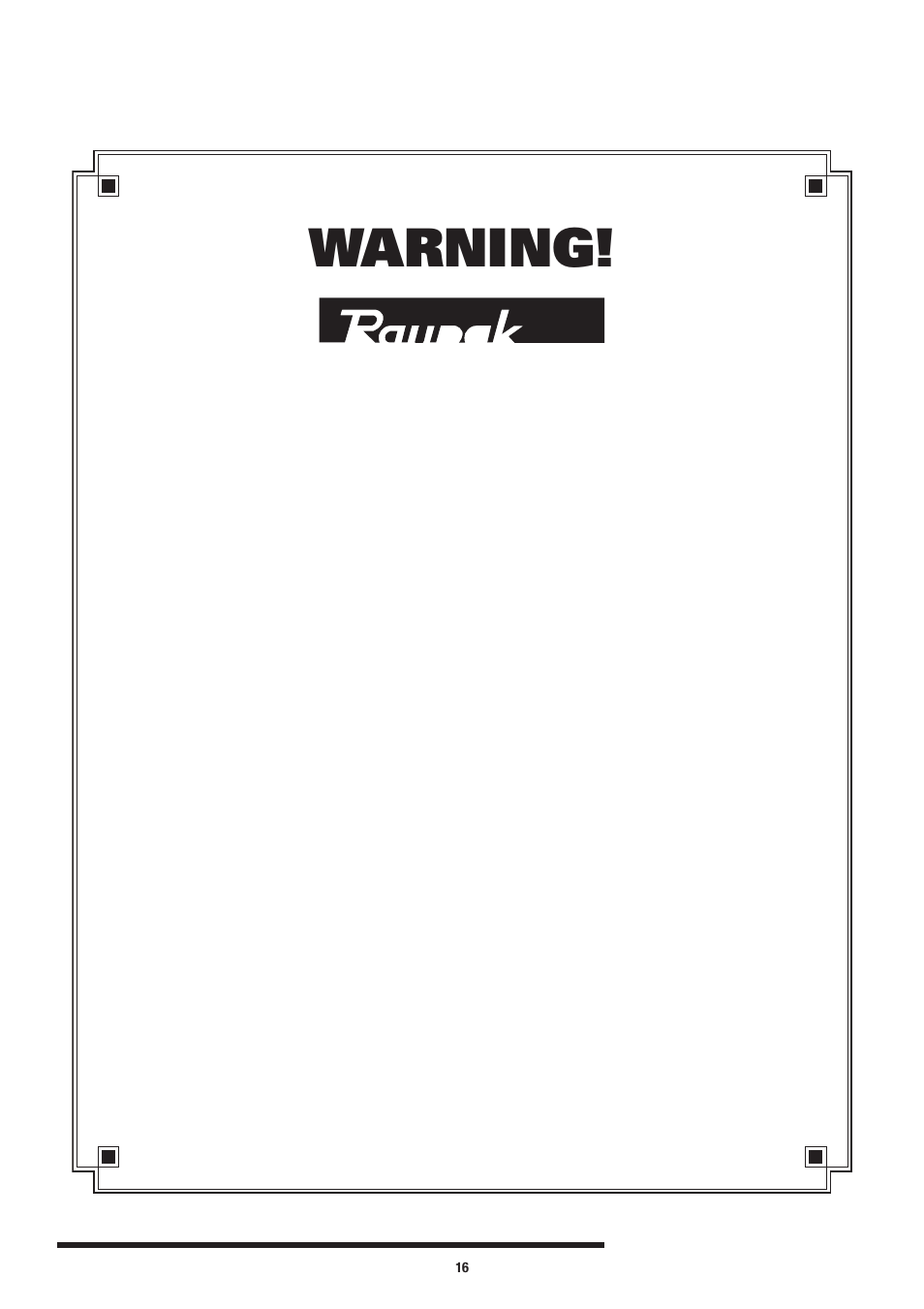 Warning | Raypak 538 To 4224 User Manual | Page 15 / 18