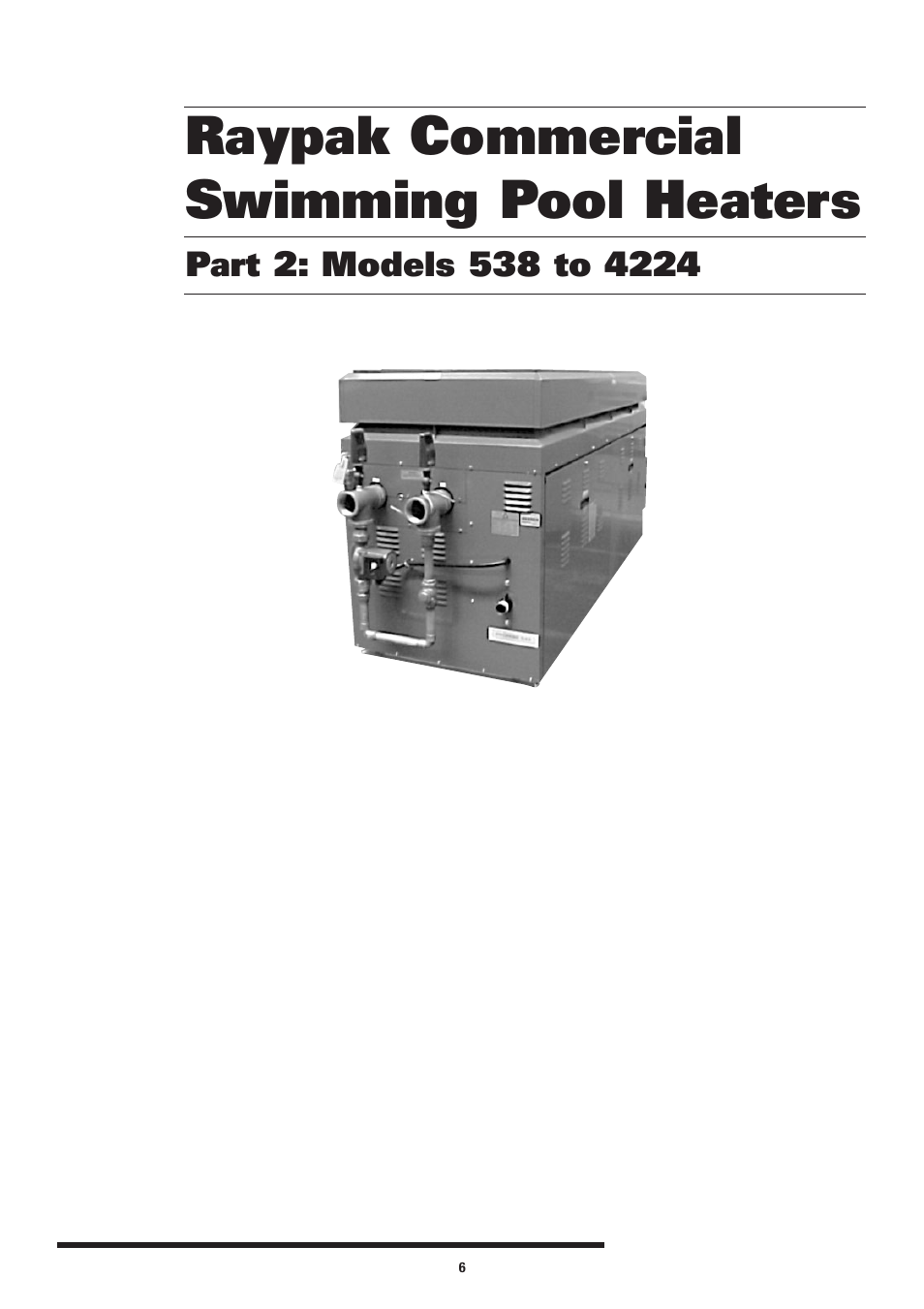 Raypak commercial swimming pool heaters | Raypak 538 To 4224 User Manual | Page 5 / 18