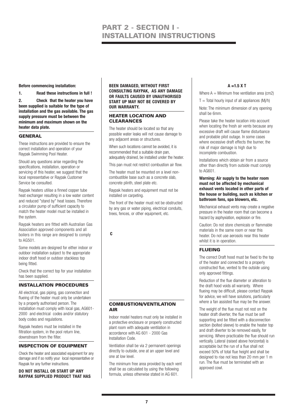 Raypak 538 To 4224 User Manual | Page 6 / 18