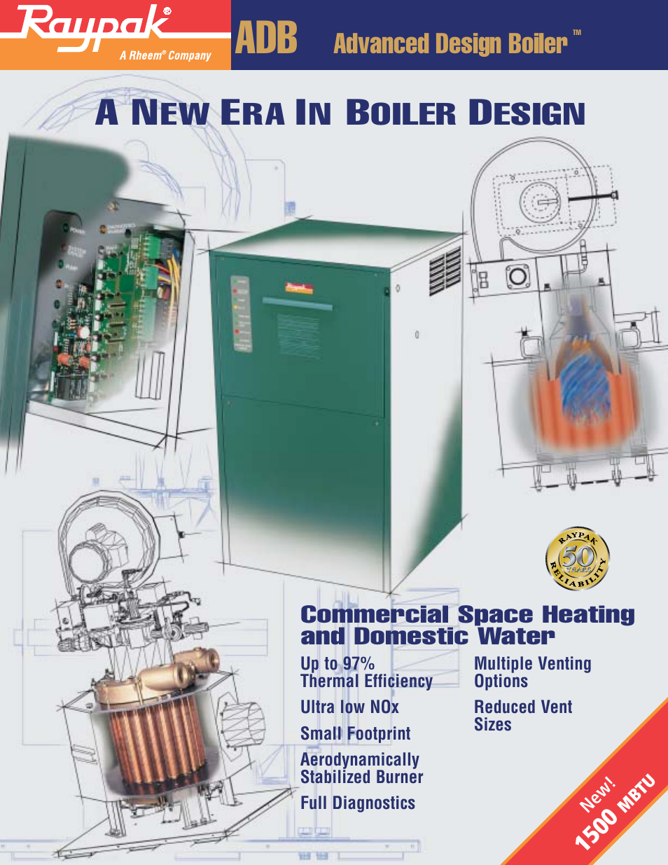 Raypak Commercial Space Heating and Domestic Water User Manual | 6 pages