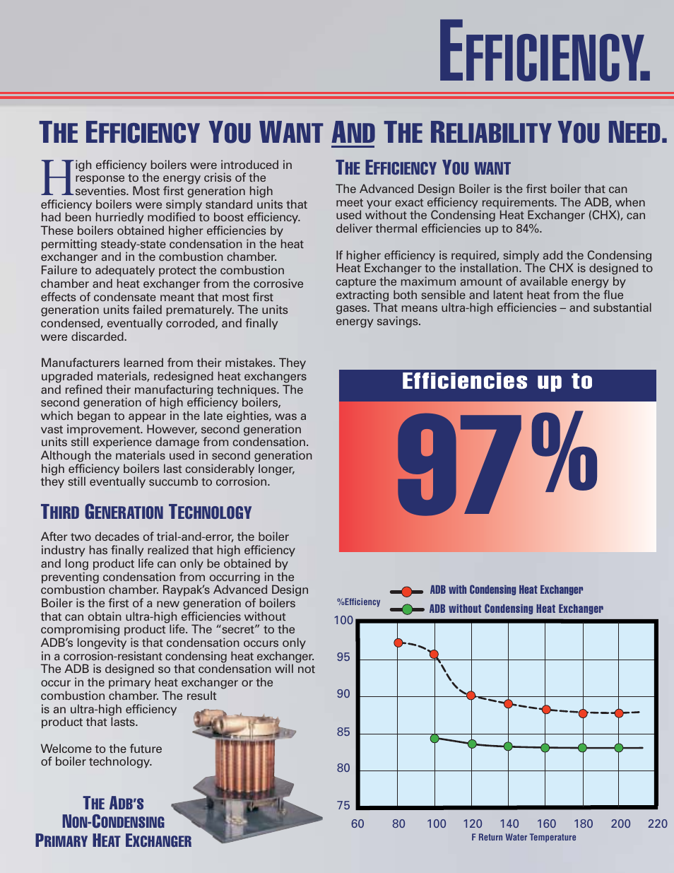 Fficiency, Eliability | Raypak Commercial Space Heating and Domestic Water User Manual | Page 2 / 6