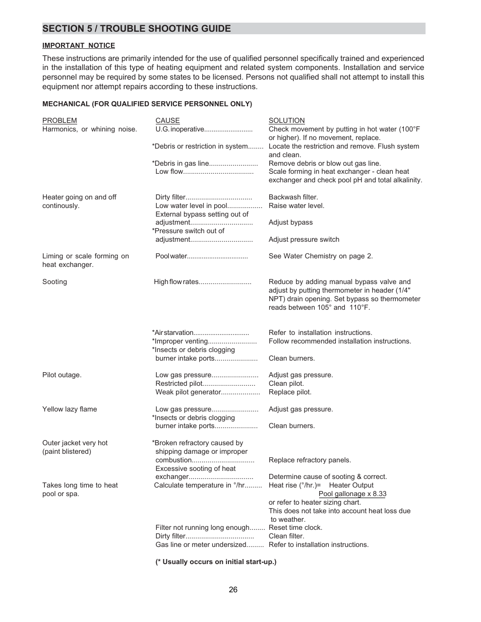 Raypak Versa 105B User Manual | Page 26 / 32