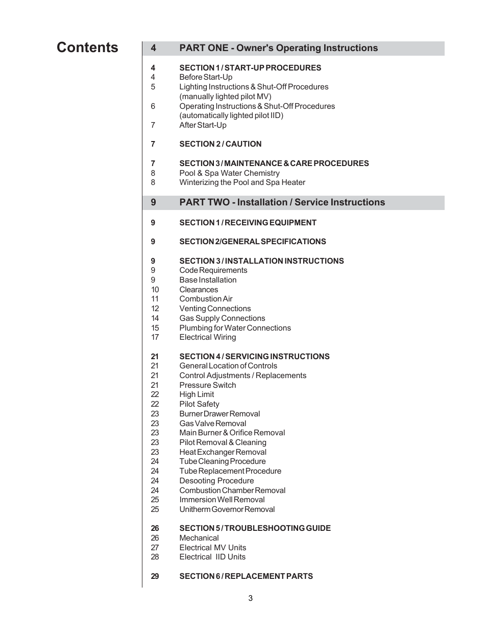 Raypak Versa 105B User Manual | Page 3 / 32