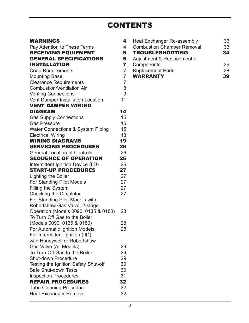 Raypak RAYTHERM 0180B User Manual | Page 3 / 40